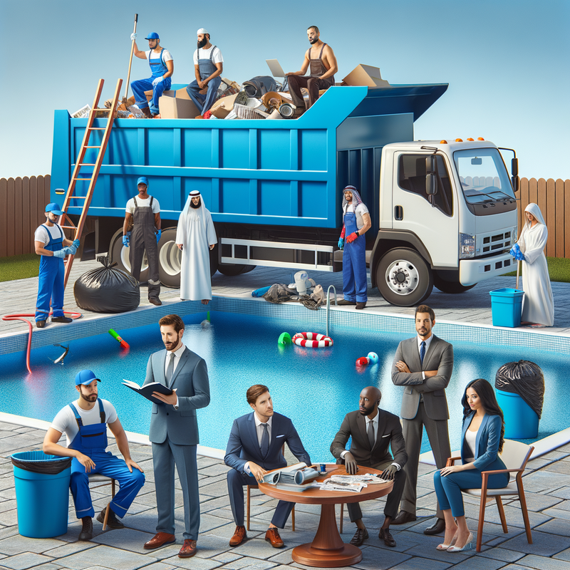 Expert team handling pool area cleanup project in Oregon